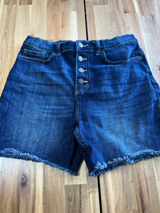 Lee Pants - Lee Heritage High Rise Shorts Womens 10 Relaxed Fit Button Fly Cutoff Denim